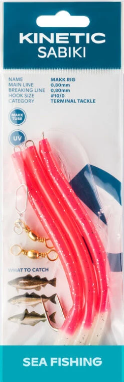 Kinetic Sabiki Makk-Vorfach Fluo Tip Größe 6/0 Oder 10/0